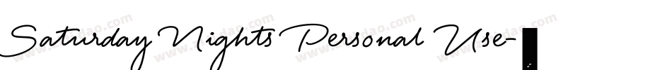 Saturday Nights Personal Use字体转换